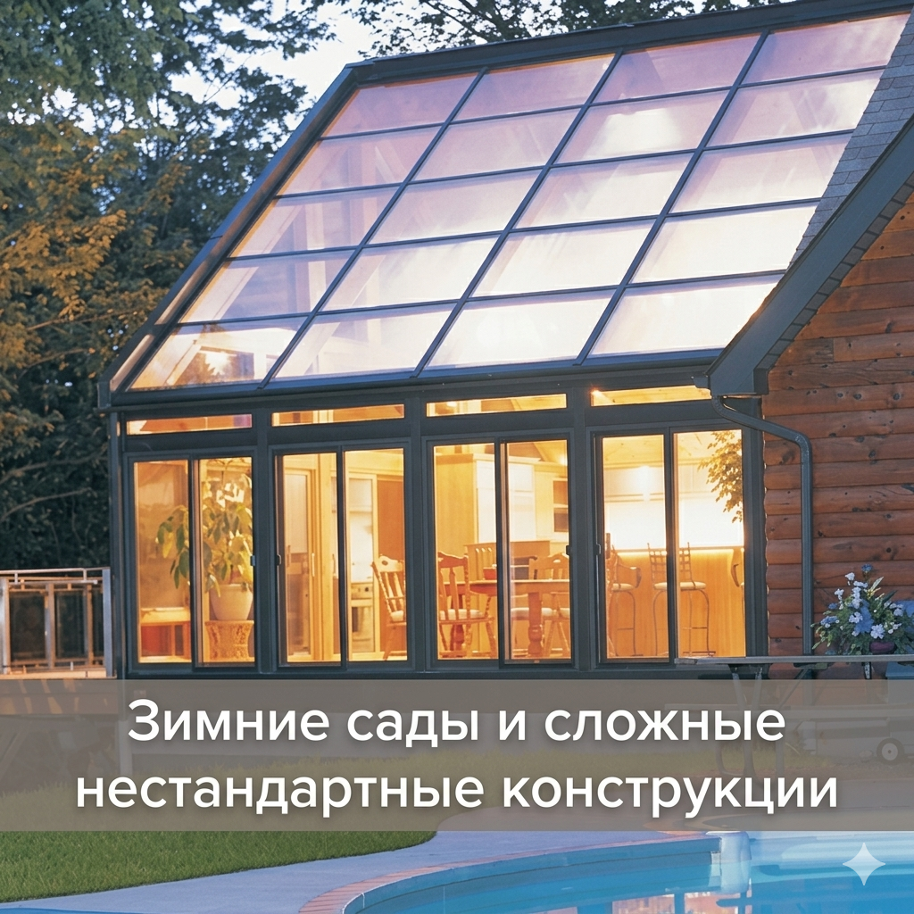 Зимние сады и сложные нестандартные конструкции